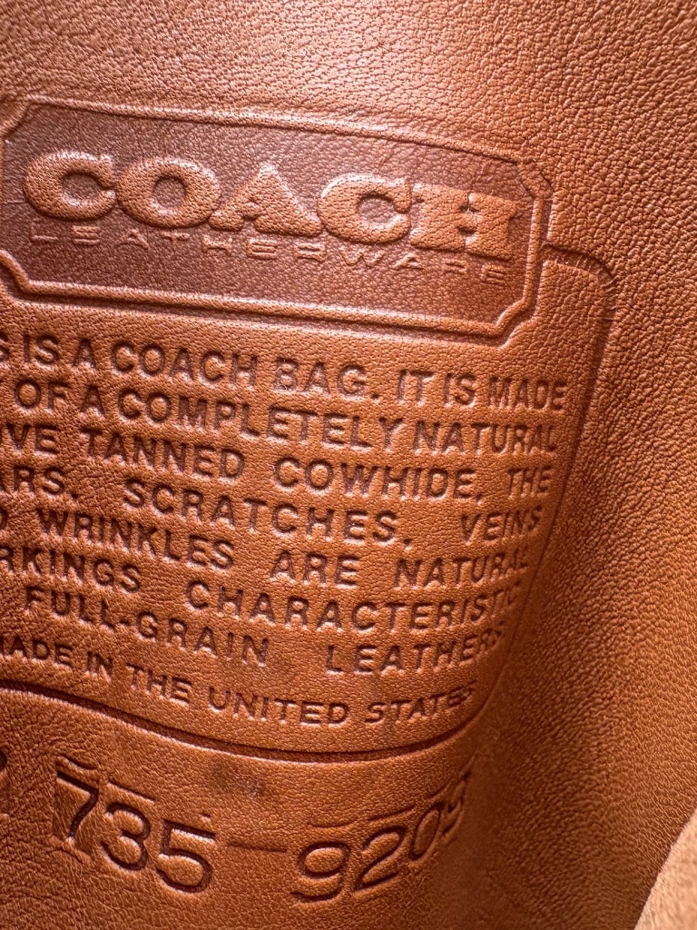 Vintage Coach Small Leather Crossbody Bag. Made in USA. British Tan Style 735-92 - Picture 4 of 7